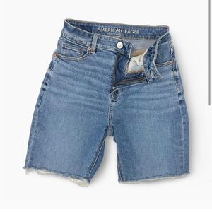 American Eagle 2 Mom Jean Bermuda Shorts Raw Hem Boho Festival Y2K 90's